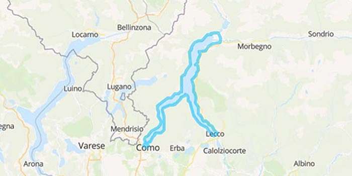 A trilling driving tour of Lake Como - Mappa