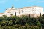 Latium : Montecassino Abbey, 130 kilometres (81 mi) southeast of Rome