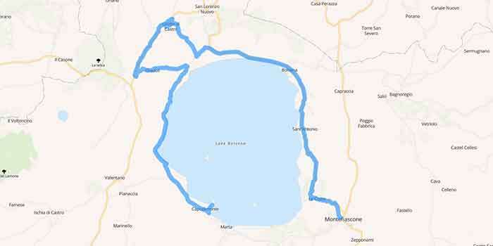 Along the astonishing shores of Lake Bolsena near Rome - Mappa