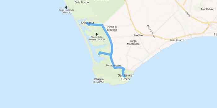 Circeo National Park, the promontory south of Rome - Mappa
