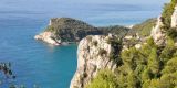 Scenic drive along Riviera dei Fiori on the Ligurian Coast