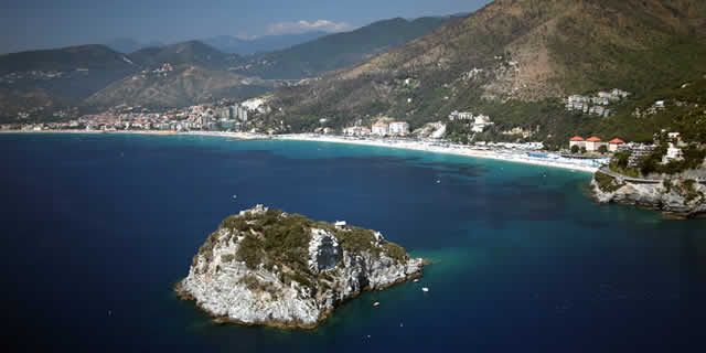Scenic drive along Riviera dei Fiori on the Ligurian Coast
