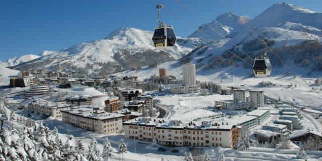 Sestriere, the popular ski resort and winter destination