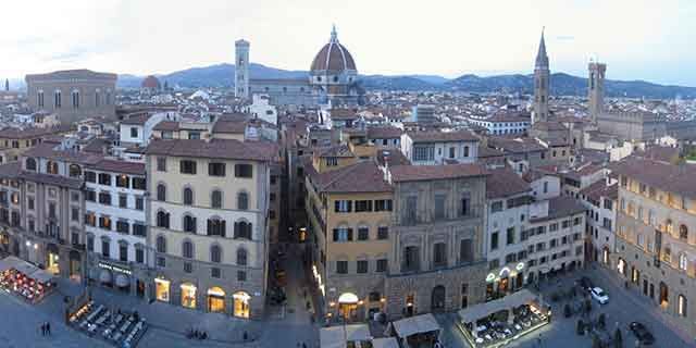 Florence, the famous art city and its historic churches