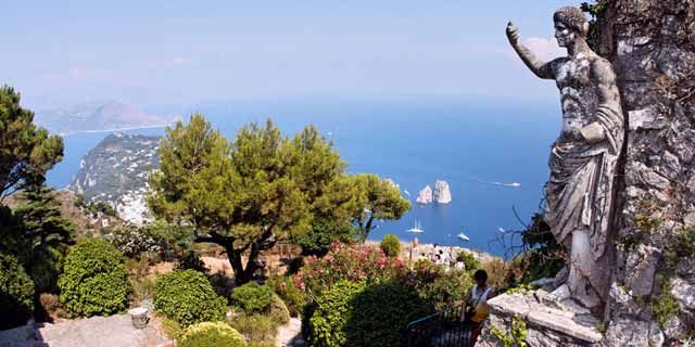Capri, a beautiful island near Naples, and Grotta Azzurra 